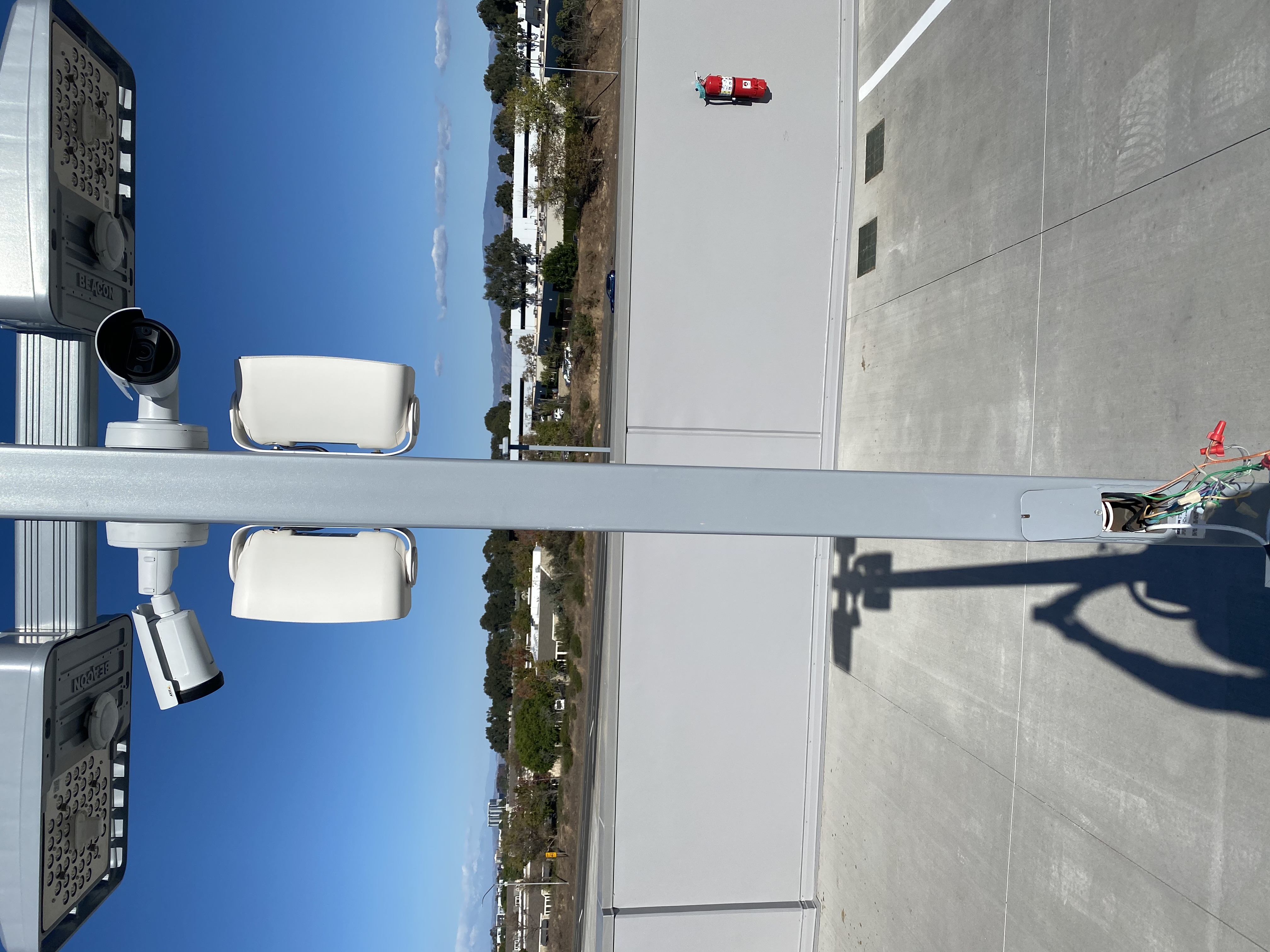 Security camera closeup installation